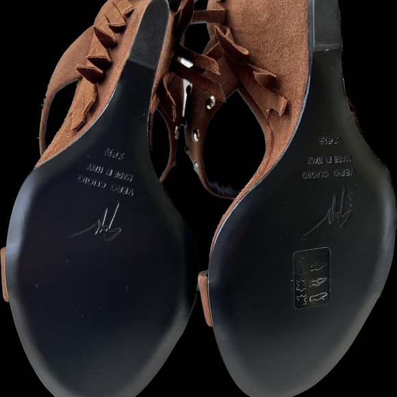 Giuseppe Zanotti Brown Studded Sandals (Whitney) - Picture 4 of 9